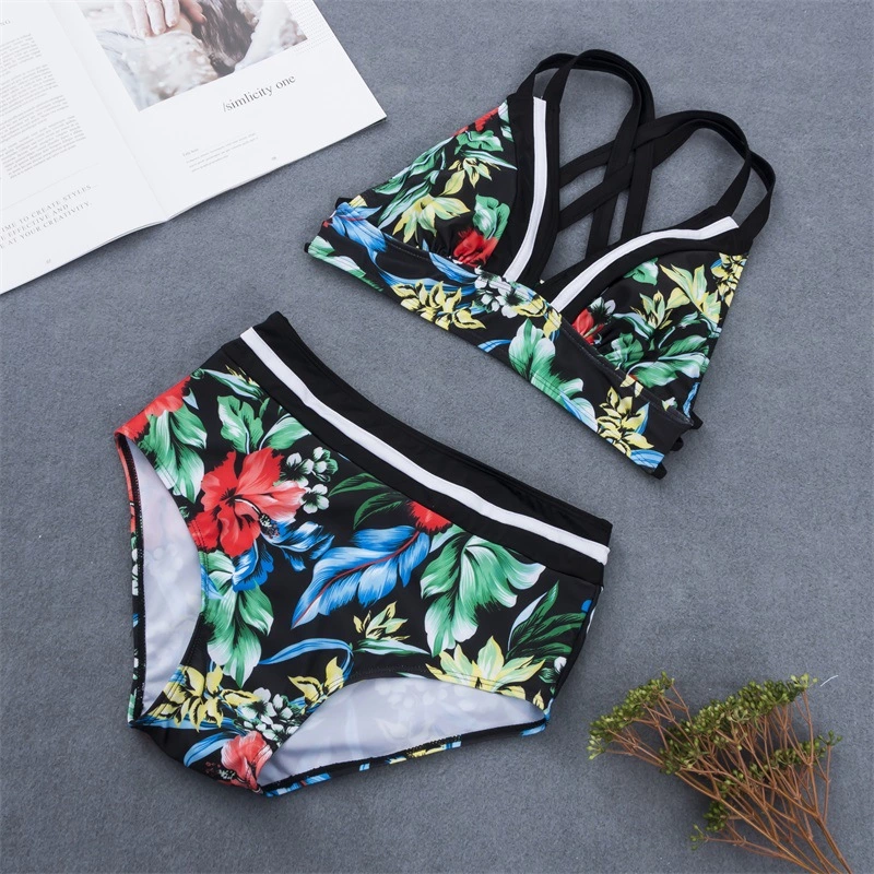 New best-selling bikini large size high waist ladies swimwear new