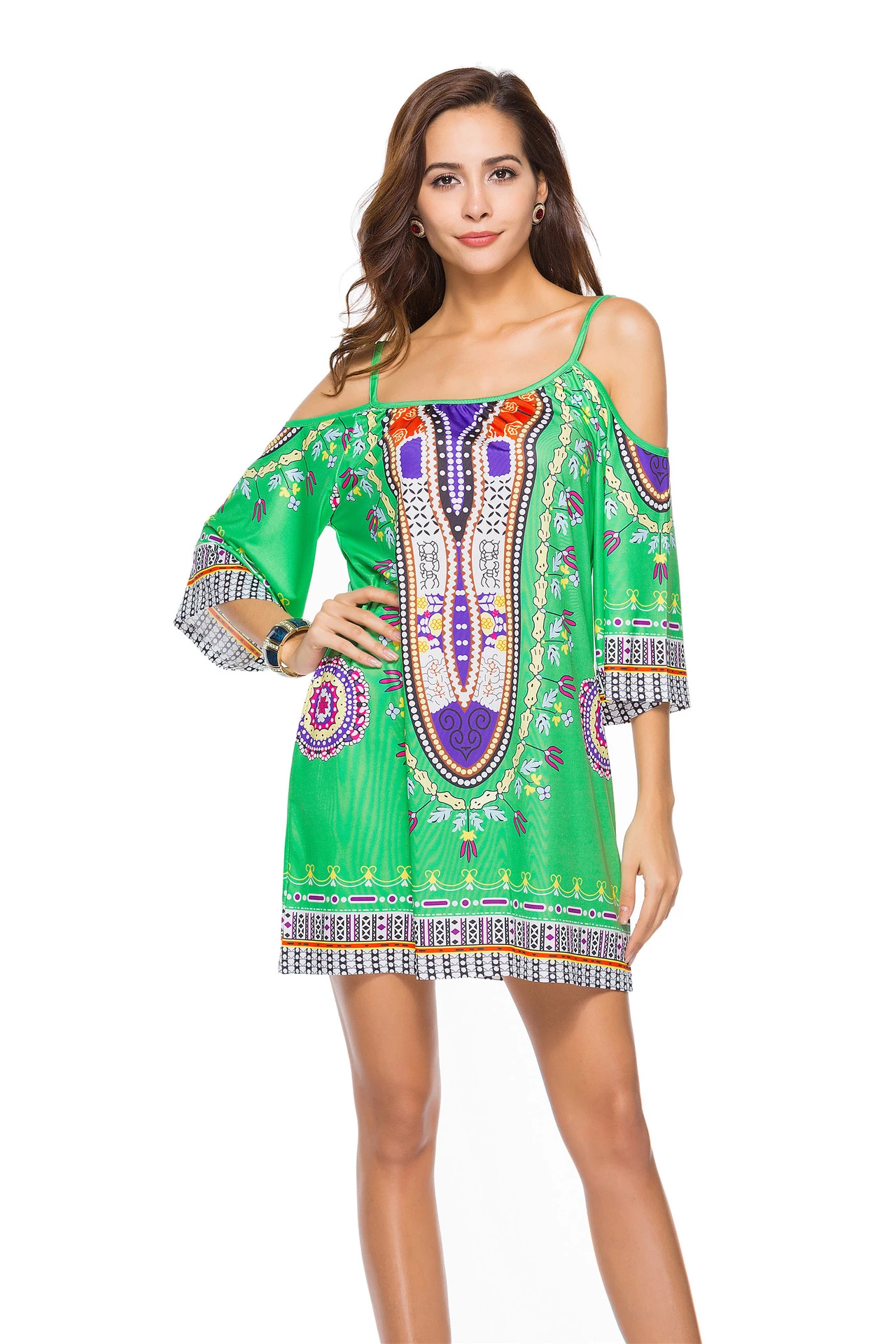 Women's dresses beach sling dresses hot sale new printed milk silk plus size skirt