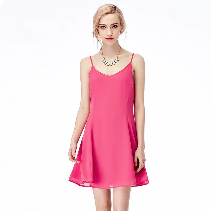 Shop women's clothing spring women's new fashion chiffon dress sexy backless bottom strap dress