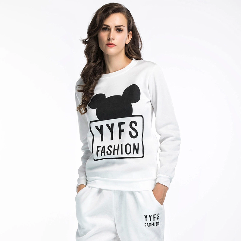 Autumn and winter new hooded sweater women's long-sleeved cat ears letter printed large size shirt