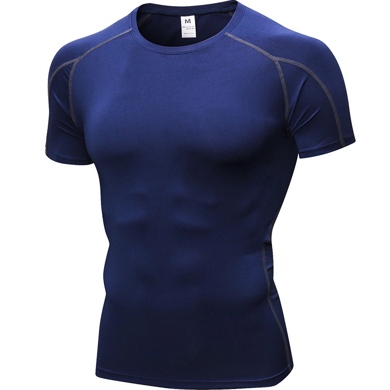 Men's PRO tight short-sleeved fitness sports running training clothes elastic quick-drying clothes short-sleeved T-shirt clothes 1053