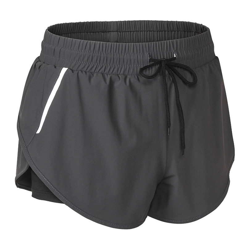 Ladies Tennis Running Shorts Fitness Sports Night Running Reflective Strip Quick-drying Fake Two-piece Yoga Pants 92402