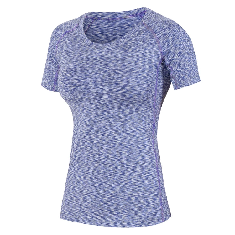 Ladies PRO Sports Fitness Yoga Training Skinny Elastic Quick-drying Short Sleeve Shirt Camo T-shirt Clothes 5003
