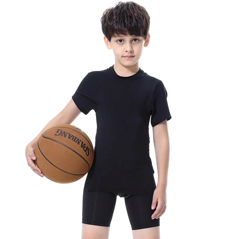 Children's clothing boys and girls tight PRO sports fitness training running long-sleeved clothes stretch quick-drying shorts trousers