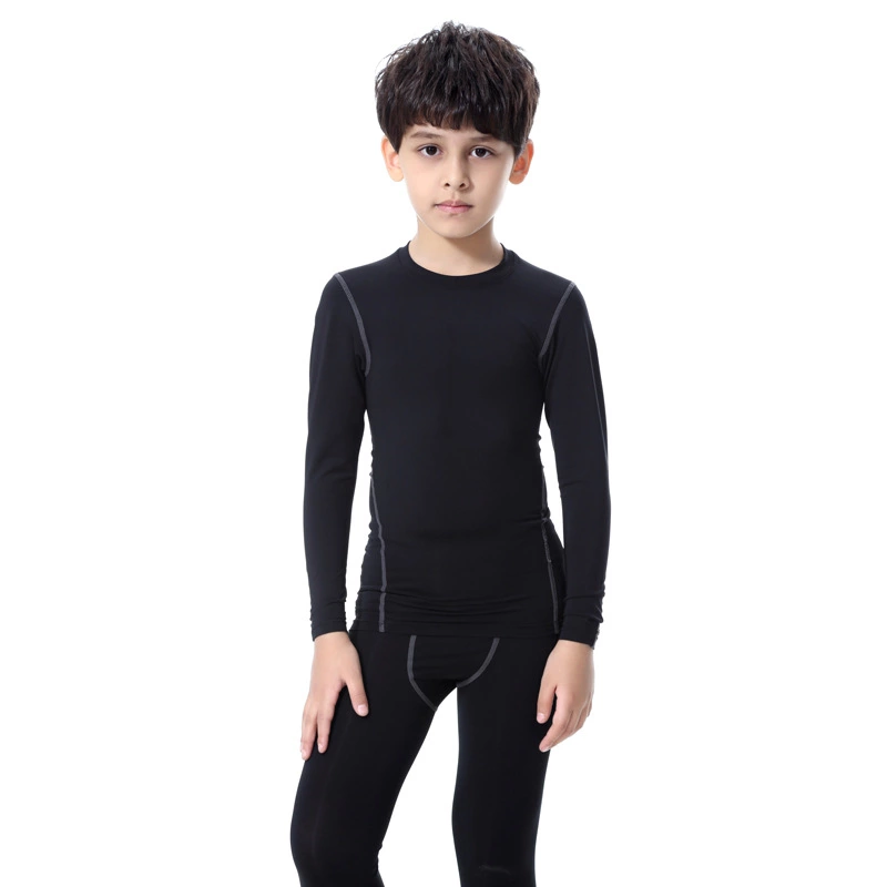 Children's clothing boys and girls tight PRO sports fitness training running long-sleeved clothes stretch quick-drying shorts trousers