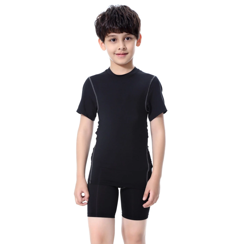 Children's clothing boys and girls tight PRO sports fitness training running long-sleeved clothes stretch quick-drying shorts trousers