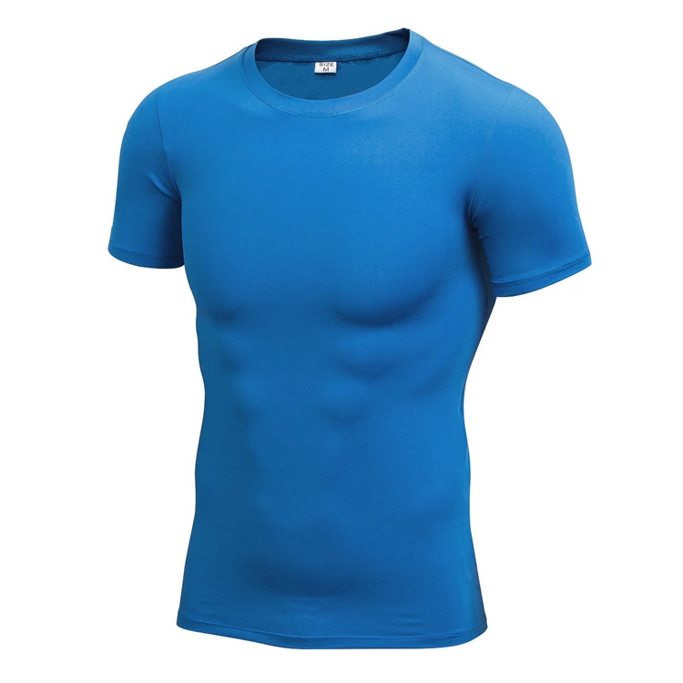 Men's PRO fitness sports running tights T-shirt hot selling stretch quick-drying short-sleeved shirt 4001