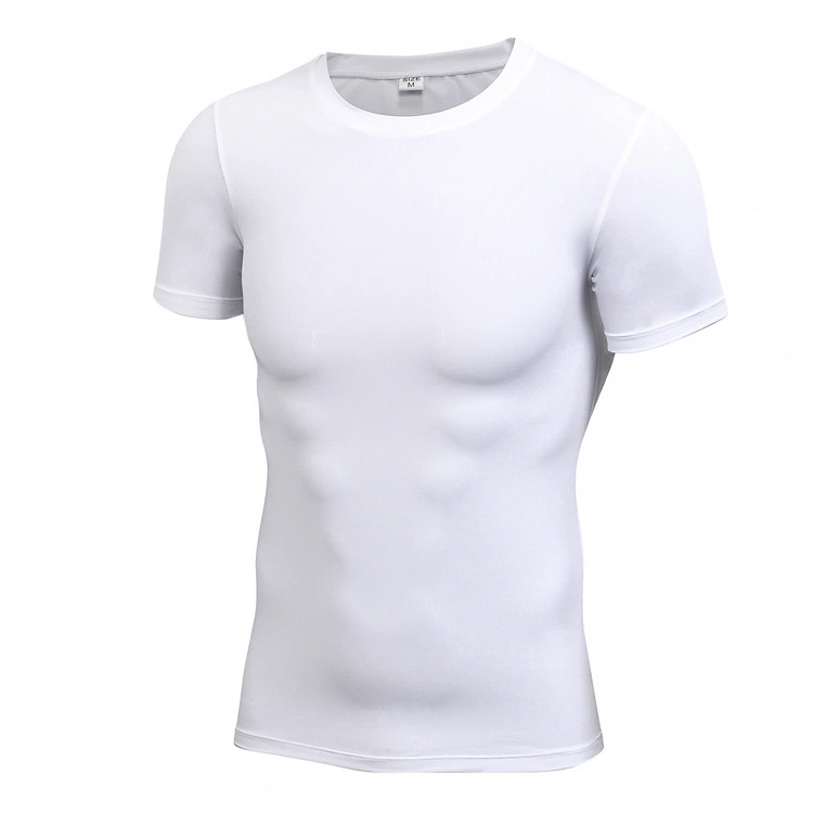 Men's PRO fitness sports running tights T-shirt hot selling stretch quick-drying short-sleeved shirt 4001