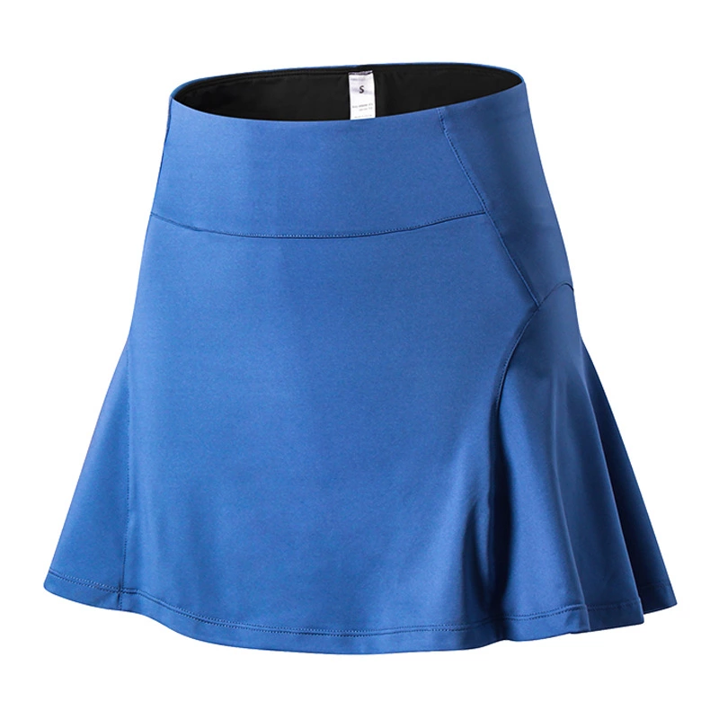 Women's high waist sports skirt pants yoga fitness tennis skirt lined with anti-glare running quick-drying short skirt 92406