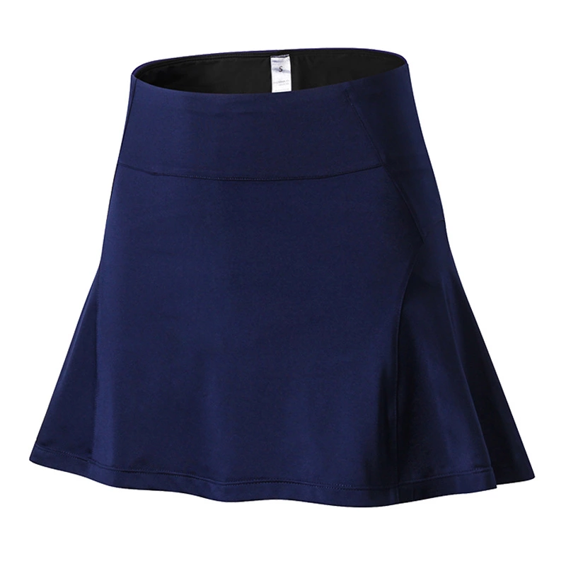 Women's high waist sports skirt pants yoga fitness tennis skirt lined with anti-glare running quick-drying short skirt 92406