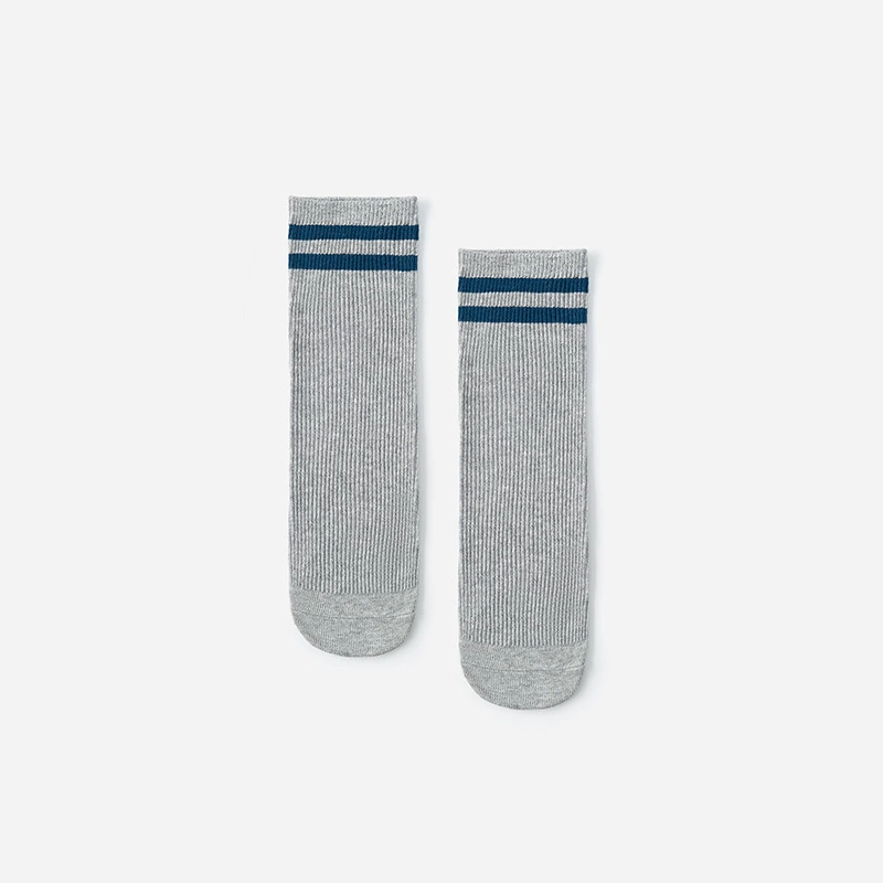 1-7 years old college wind and color striped medium tube socks 1 pair
