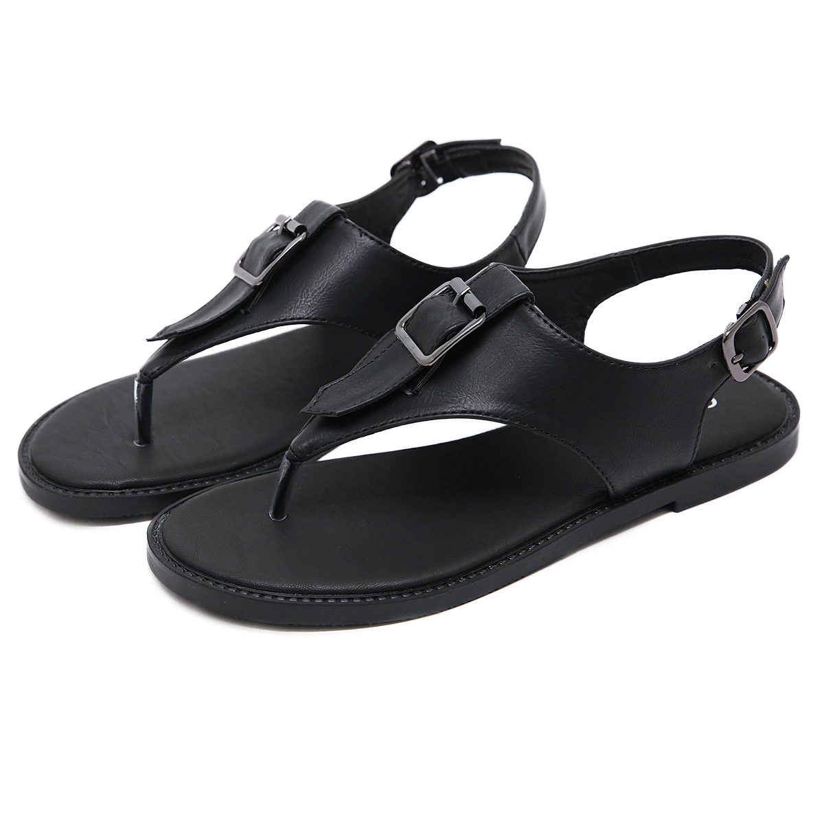 New women's shoes summer fashion wild Roman shoes large size sandals women flat bottom herringbone women sandals
