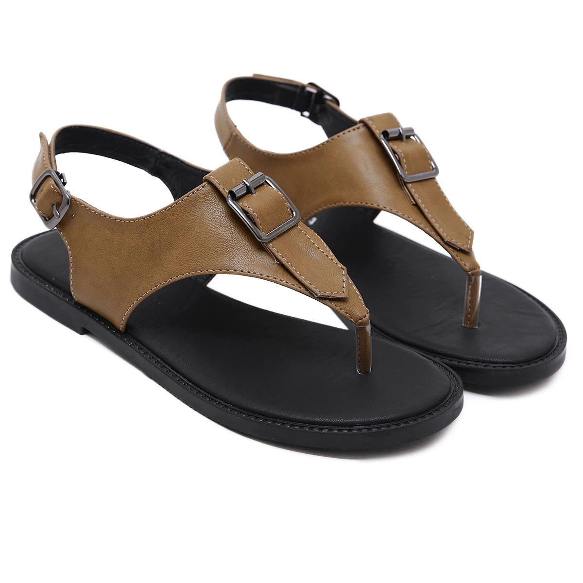 New women's shoes summer fashion wild Roman shoes large size sandals women flat bottom herringbone women sandals