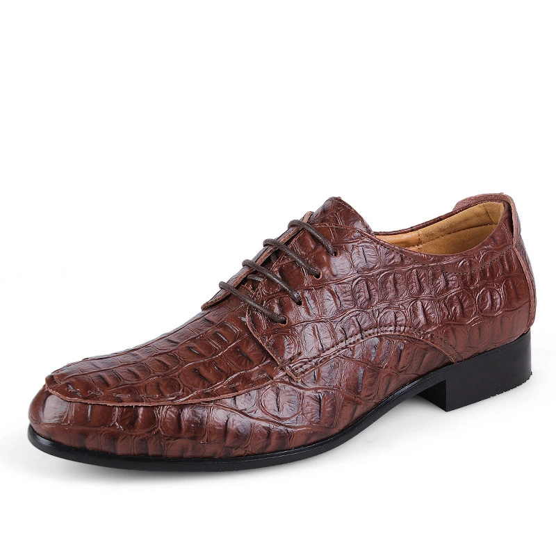 Business casual leather shoes leather pointed crocodile pattern leather shoes large size men's shoes 36-49 50 yards
