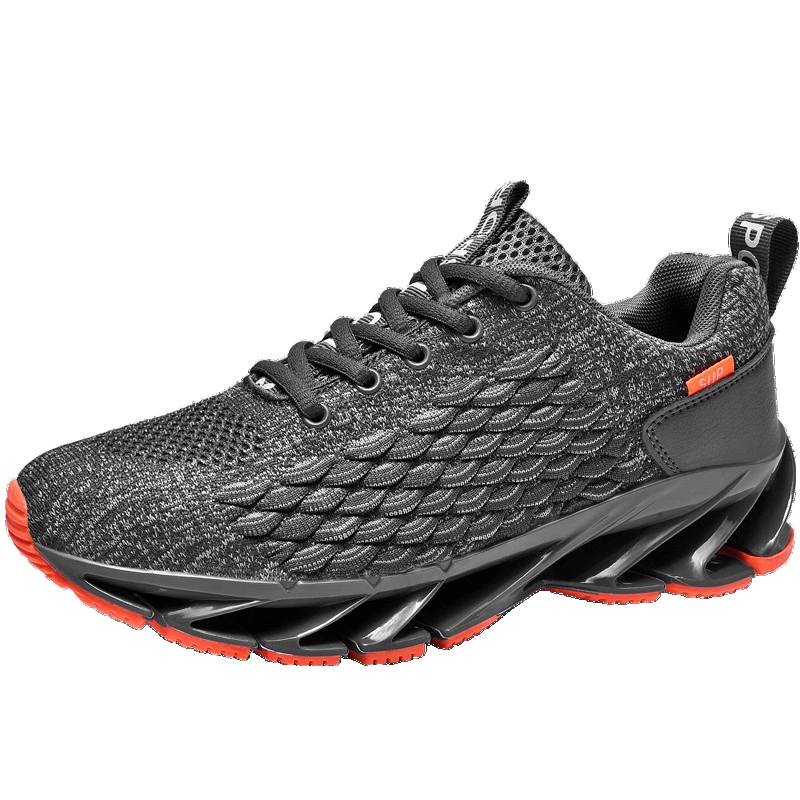 Oversized men's shoes flying woven sports shoes tide shoes men's fish scale casual shoes