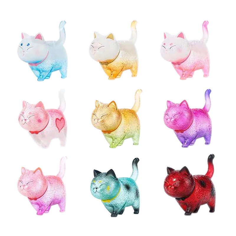 Car Decoration Car Accessories Simulation Cat Doll Kitty Creative Car Center Console Toy Cat Cat Micro Landscape