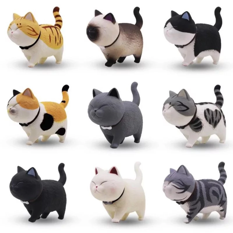 Car Decoration Car Accessories Simulation Cat Doll Kitty Creative Car Center Console Toy Cat Cat Micro Landscape