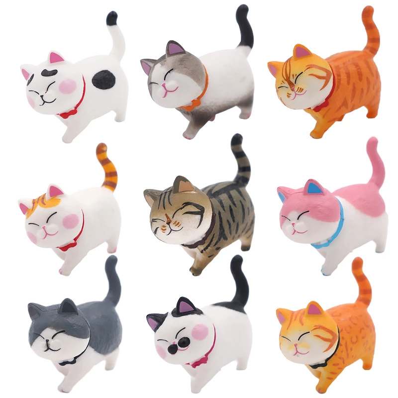 Car Decoration Car Accessories Simulation Cat Doll Kitty Creative Car Center Console Toy Cat Cat Micro Landscape