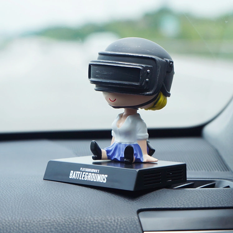 Battlefield couple car decoration shaking head doll Darjeeling car decoration mobile phone holder aromatherapy high temperature resistant base