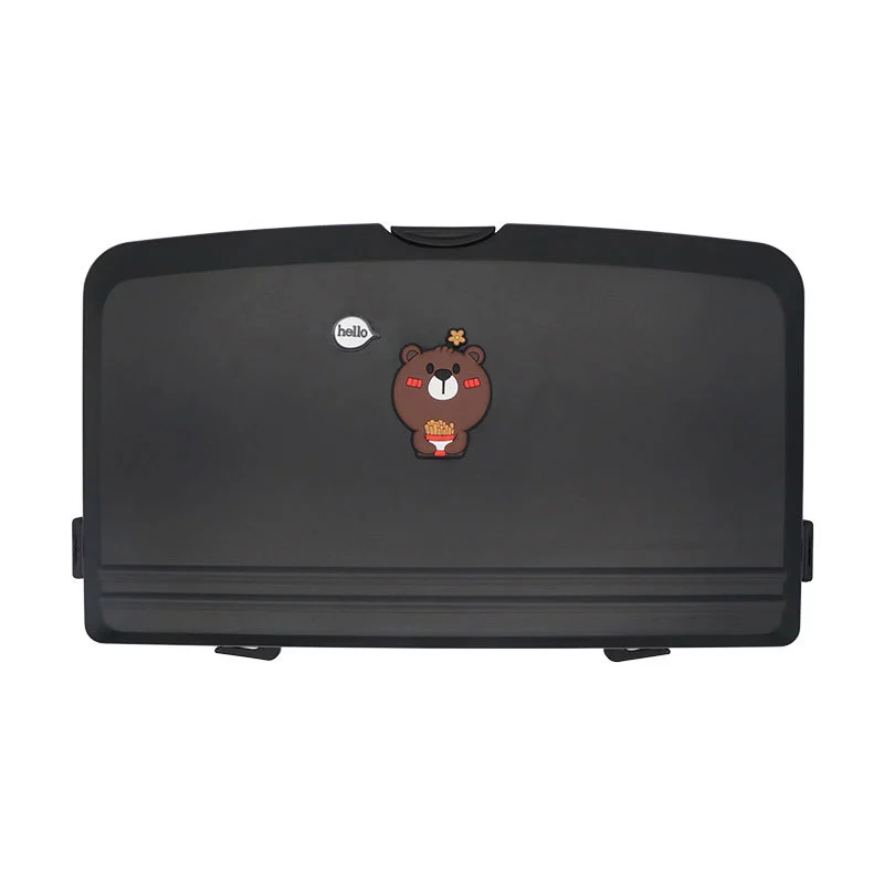 Car supplies cute multi-function tray rear seat hanging folding table storage snacks drinks water cup storage rack