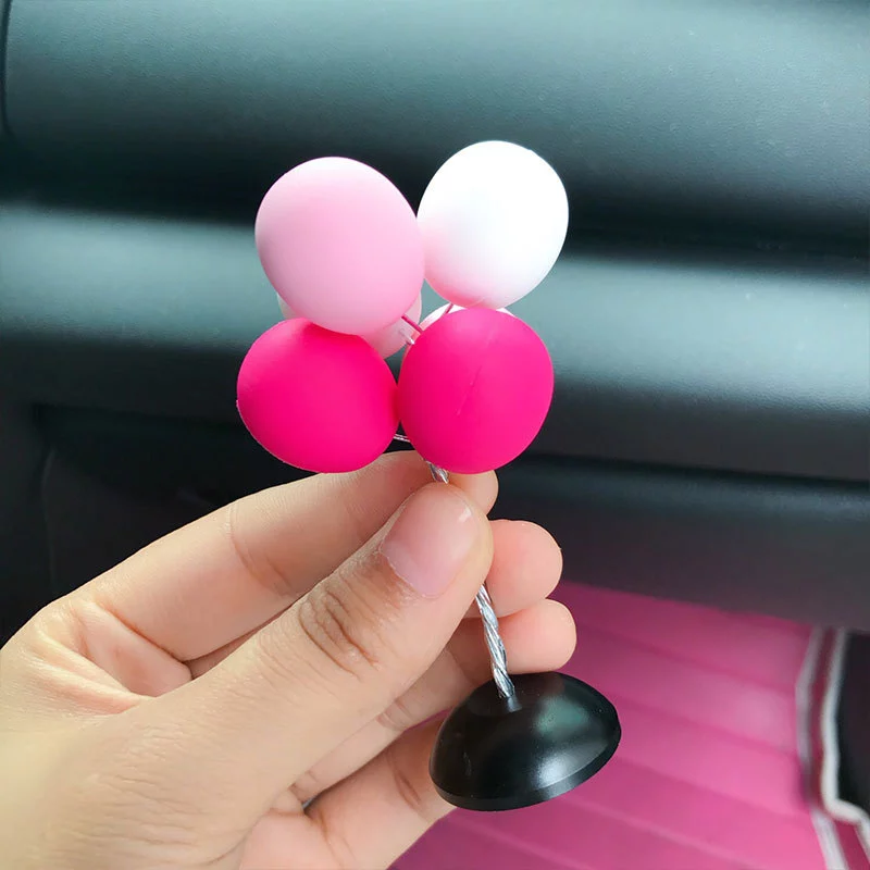 Car Decoration Creative Pink Car Instrument Panel Decoration Confession Balloon 3D Decoration