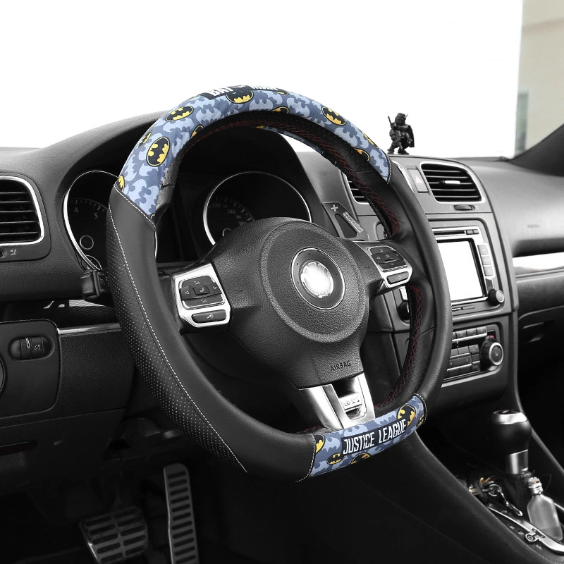 Car steering wheel cover winter cartoon type steering wheel cover female d-type steering wheel cover car anti-skid handle cover
