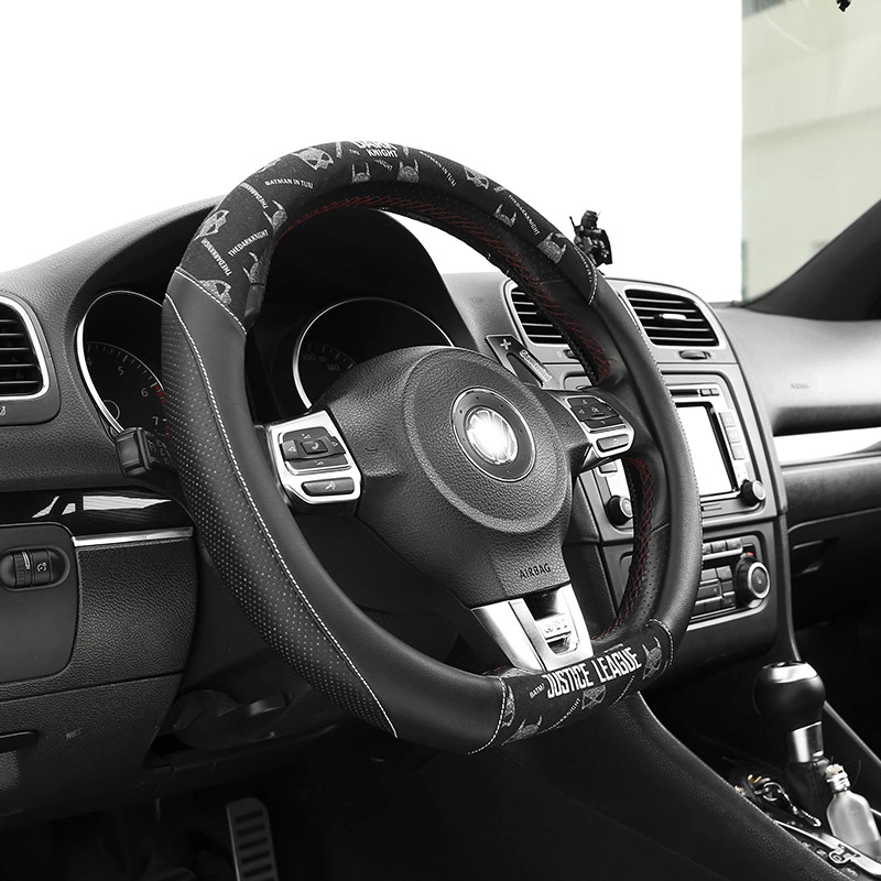 Car steering wheel cover winter cartoon type steering wheel cover female d-type steering wheel cover car anti-skid handle cover