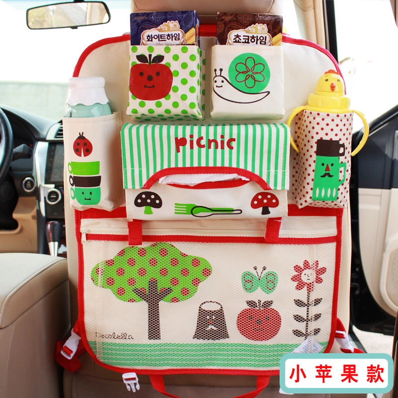 Car seat creative cartoon storage bag multifunctional seat back hanging car storage bag car storage hanging bag