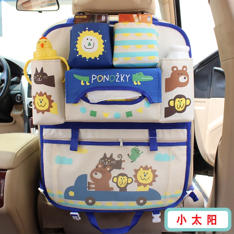 Car seat creative cartoon storage bag multifunctional seat back hanging car storage bag car storage hanging bag