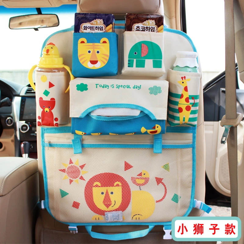 Car seat creative cartoon storage bag multifunctional seat back hanging car storage bag car storage hanging bag