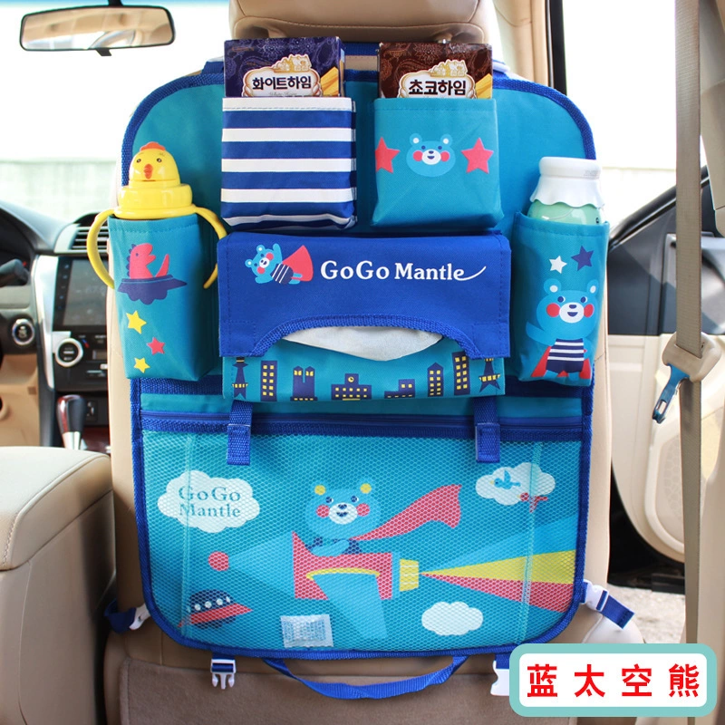 Car seat creative cartoon storage bag multifunctional seat back hanging car storage bag car storage hanging bag