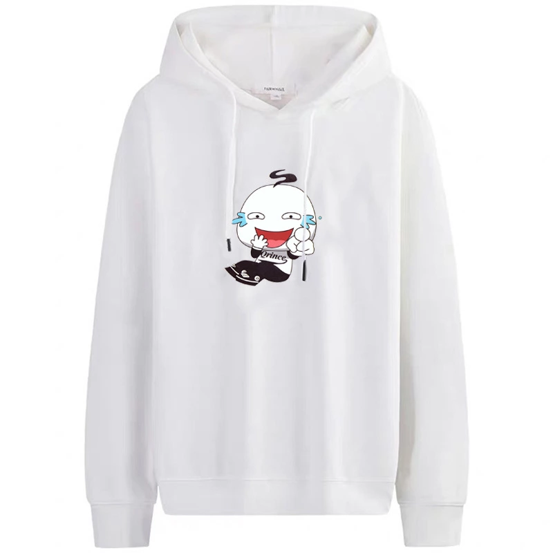 65% cotton a variety of choices for men's white T-shirts in autumn and winter tide brand long-sleeved men's sweater loose