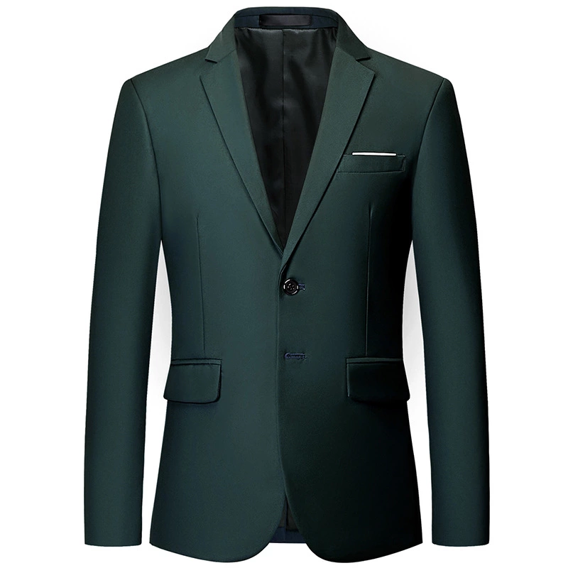 Men's casual suit jacket business solid color two-button single-piece suit jacket men's suit jacket large size