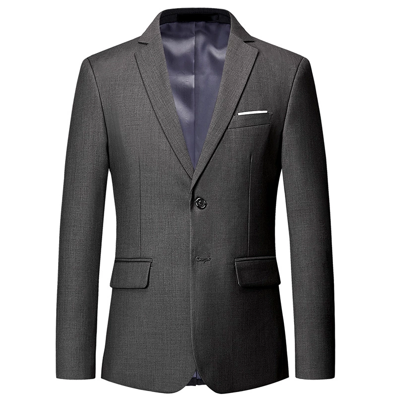 Men's casual suit jacket business solid color two-button single-piece suit jacket men's suit jacket large size