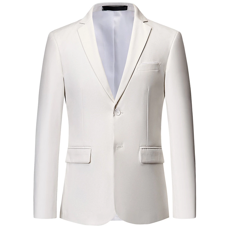 Men's casual suit jacket business solid color two-button single-piece suit jacket men's suit jacket large size