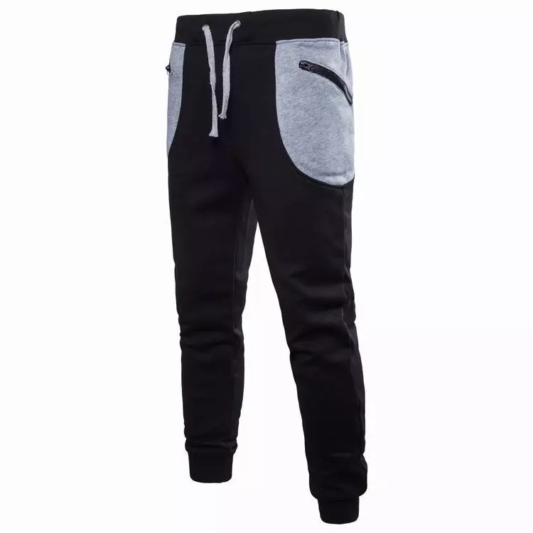Casual trousers men's autumn and winter new men's blue plus size casual sports hip-hop pants men