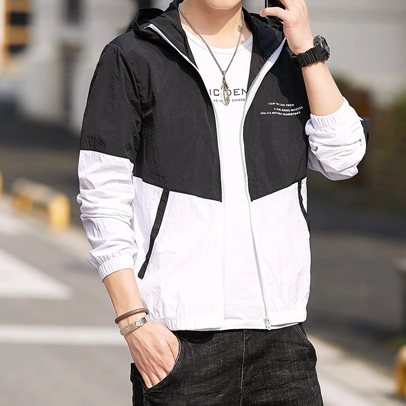 New sun protection clothing men's ultra-thin breathable sports sun protection clothing jacket female UV protection outdoor skin clothing