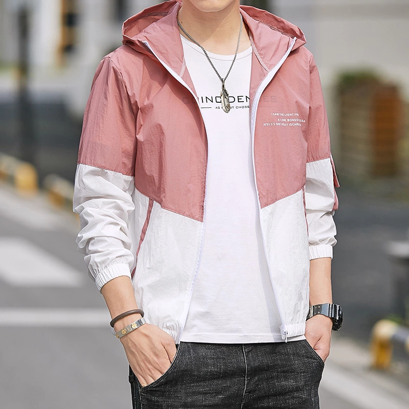 New sun protection clothing men's ultra-thin breathable sports sun protection clothing jacket female UV protection outdoor skin clothing