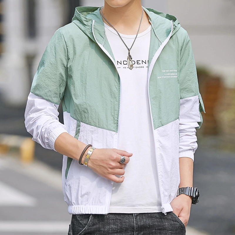 New sun protection clothing men's ultra-thin breathable sports sun protection clothing jacket female UV protection outdoor skin clothing