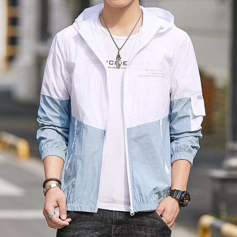 New sun protection clothing men's ultra-thin breathable sports sun protection clothing jacket female UV protection outdoor skin clothing