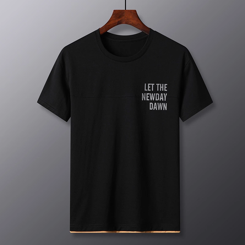Summer casual fashion men's round neck T-shirt new short-sleeved top comfortable fashion travel