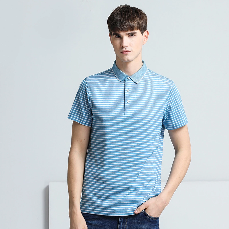 Summer men's short-sleeved lapel POLO shirt fashion version casual men's short-sleeved comfortable burst