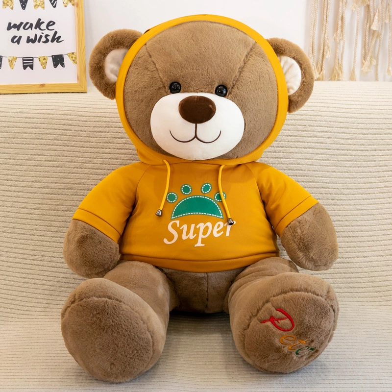 New clothes tricolor sweater teddy bear doll plush toy bear doll birthday gift