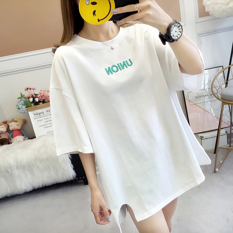 Summer new women's super fire cec printed short-sleeved T-shirt loose plus size ladies tops