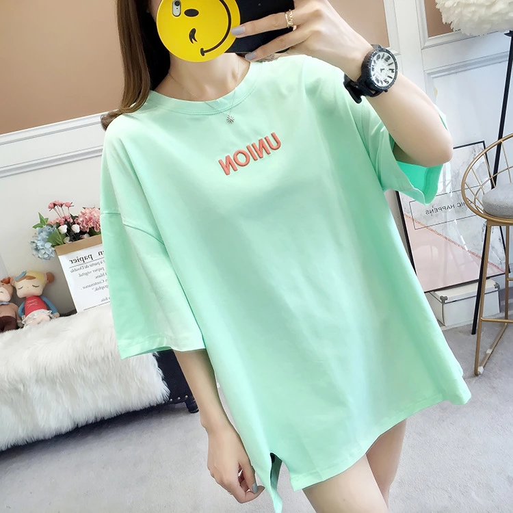 Summer new women's super fire cec printed short-sleeved T-shirt loose plus size ladies tops