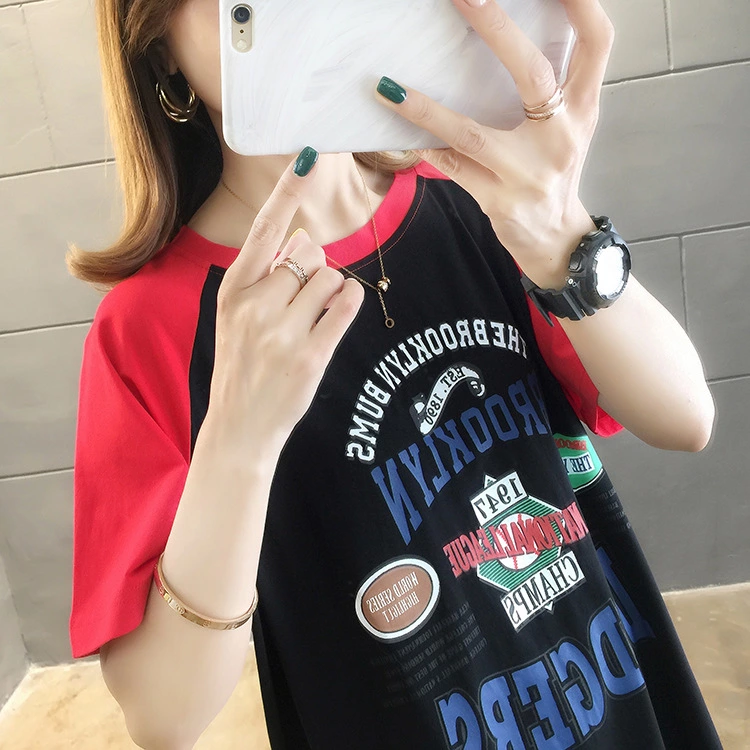 Summer new mm large size women's letters printing ladies shirt short sleeve t-shirt female students
