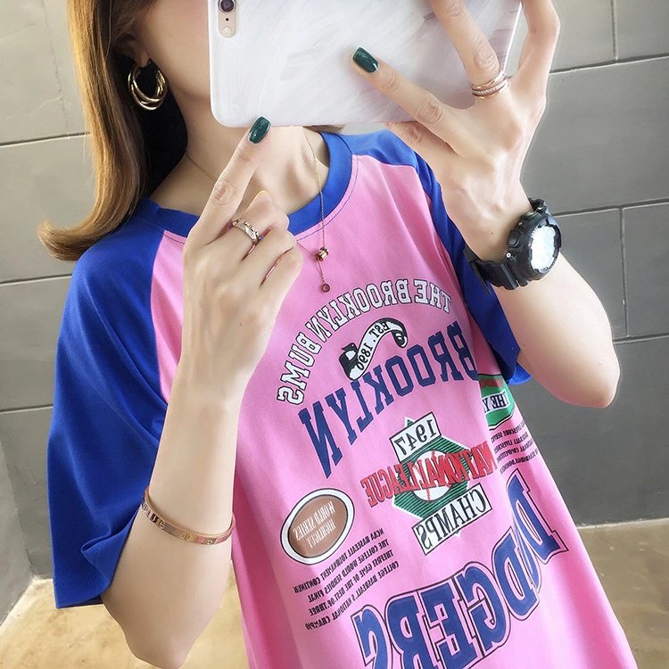 Summer new mm large size women's letters printing ladies shirt short sleeve t-shirt female students