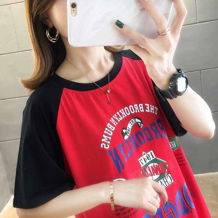 Summer new mm large size women's letters printing ladies shirt short sleeve t-shirt female students
